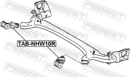 FEBEST Mounting, control/trailing arm (TAB-NHW10R)