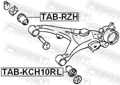 FEBEST Mounting, control/trailing arm (TAB-RZH)