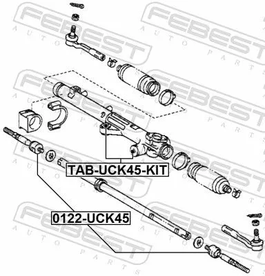 FEBEST Mounting, steering gear (TAB-UCK45-KIT)