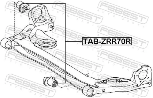 FEBEST Bushing, axle beam (TAB-ZRR70R)