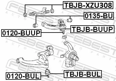 FEBEST Repair kit, supporting/ball joint (TBJB-BUL)