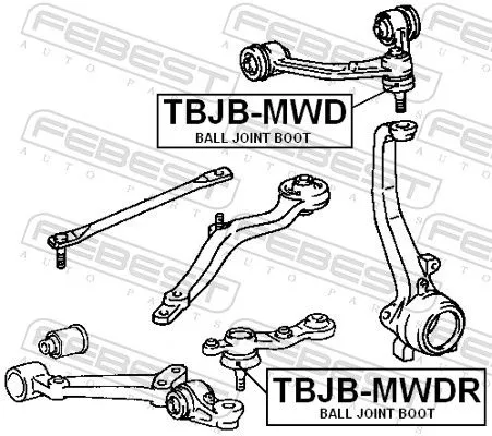 FEBEST Repair kit, supporting/ball joint (TBJB-MWD)