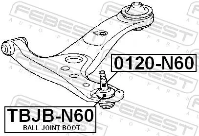 FEBEST Repair kit, supporting/ball joint (TBJB-N60)