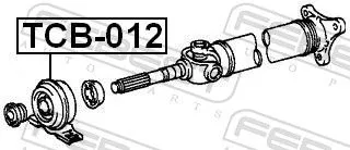 FEBEST Bearing, propshaft centre bearing (TCB-012)
