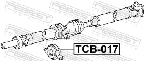 FEBEST Bearing, propshaft centre bearing (TCB-017)