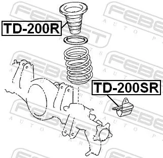 FEBEST Rubber Buffer, suspension (TD-200SR)
