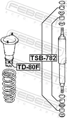 FEBEST Rubber Buffer, suspension (TD-80F)