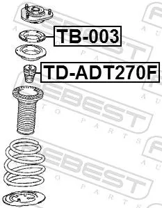 FEBEST Rubber Buffer, suspension (TD-ADT270F)