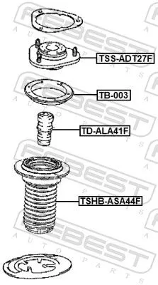 FEBEST Rubber Buffer, suspension (TD-ALA41F)