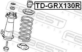 FEBEST Rubber Buffer, suspension (TD-GRX130R)