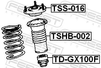 FEBEST Rubber Buffer, suspension (TD-GX100F)
