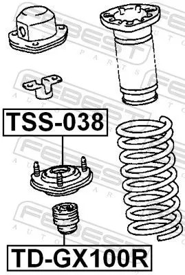 FEBEST Rubber Buffer, suspension (TD-GX100R)