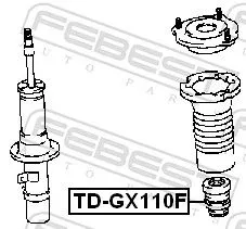 FEBEST Rubber Buffer, suspension (TD-GX110F)