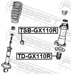FEBEST Rubber Buffer, suspension (TD-GX110R)