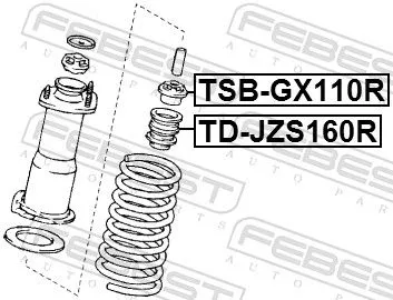 FEBEST Rubber Buffer, suspension (TD-JZS160R)