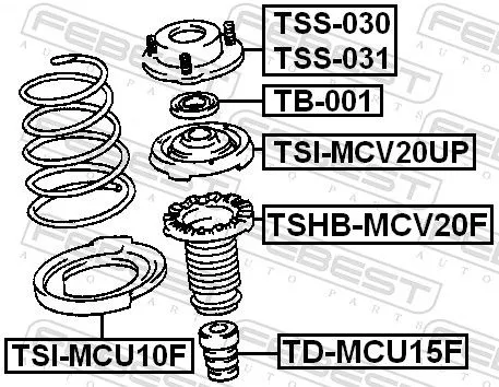 FEBEST Rubber Buffer, suspension (TD-MCU15F)