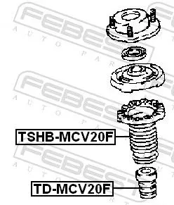 FEBEST Rubber Buffer, suspension (TD-MCV20F)