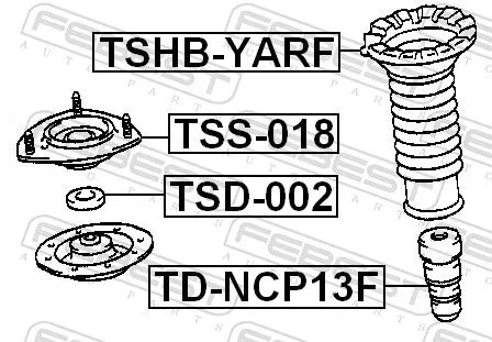 FEBEST Rubber Buffer, suspension (TD-NCP13F)