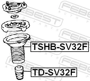 FEBEST Rubber Buffer, suspension (TD-SV32F)