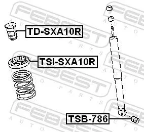 FEBEST Rubber Buffer, suspension (TD-SXA10R)