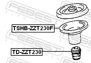 FEBEST Rubber Buffer, suspension (TD-ZZT230)
