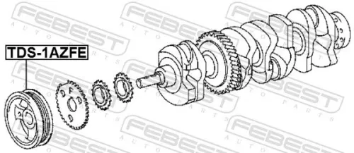 FEBEST Belt Pulley, crankshaft (TDS-1AZFE)