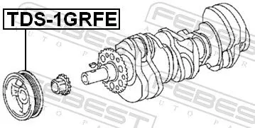 FEBEST Belt Pulley, crankshaft (TDS-1GRFE)