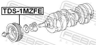 FEBEST Belt Pulley, crankshaft (TDS-1MZFE)