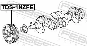 FEBEST Belt Pulley, crankshaft (TDS-1NZFE)
