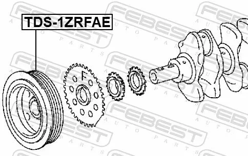 FEBEST Belt Pulley, crankshaft (TDS-1ZRFAE)
