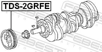 FEBEST Belt Pulley, crankshaft (TDS-2GRFE)