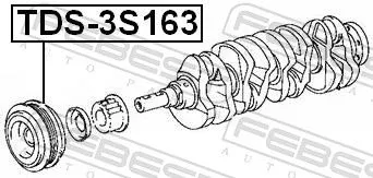 FEBEST Belt Pulley, crankshaft (TDS-3S163)