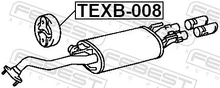 FEBEST Rubber Buffer, muffler (TEXB-008)