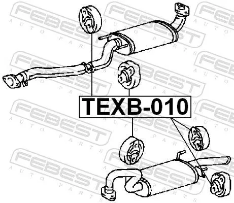 FEBEST Holder, exhaust pipe (TEXB-010)
