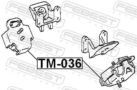 FEBEST Mounting, engine (TM-036)