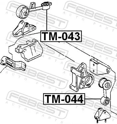 FEBEST Mounting, engine (TM-043)