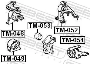 FEBEST Mounting, engine (TM-051)