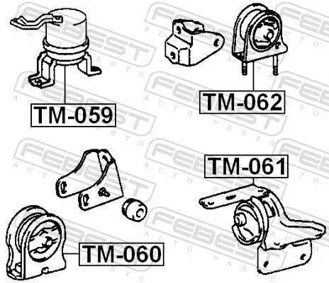 FEBEST Mounting, engine (TM-061)