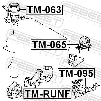 FEBEST Mounting, engine (TM-065)