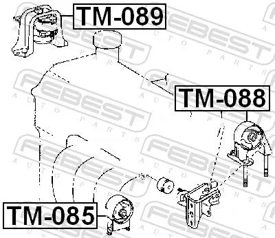 FEBEST Mounting, engine (TM-088)