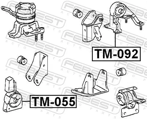 FEBEST Mounting, engine (TM-092)
