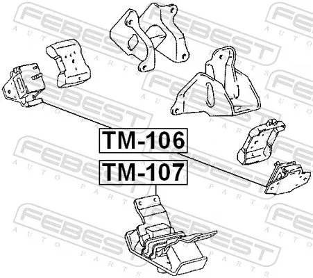 FEBEST Mounting, engine (TM-107)