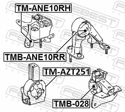 FEBEST Mounting, engine (TM-ANE10RH)