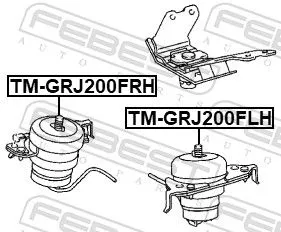 FEBEST Mounting, engine (TM-GRJ200FLH)