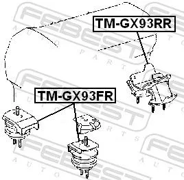 FEBEST Mounting, engine (TM-GX93FR)
