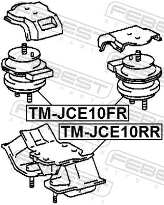 FEBEST Mounting, engine (TM-JCE10RR)