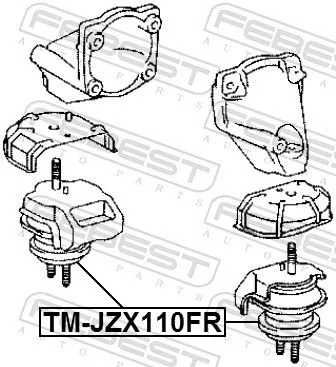 FEBEST Mounting, engine (TM-JZX110FR)