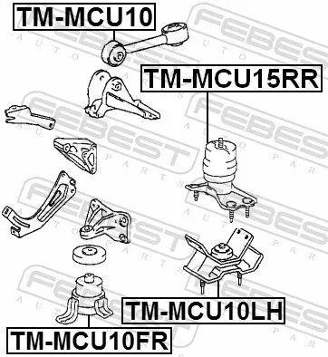 FEBEST Mounting, engine (TM-MCU10LH)
