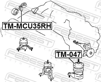 FEBEST Mounting, engine (TM-MCU35RH)
