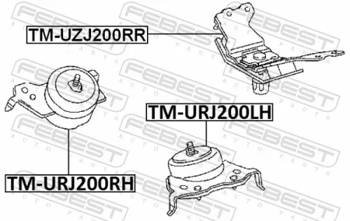 FEBEST Mounting, engine (TM-URJ200RH)